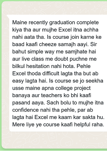 Jayant WhatsApp Feedback